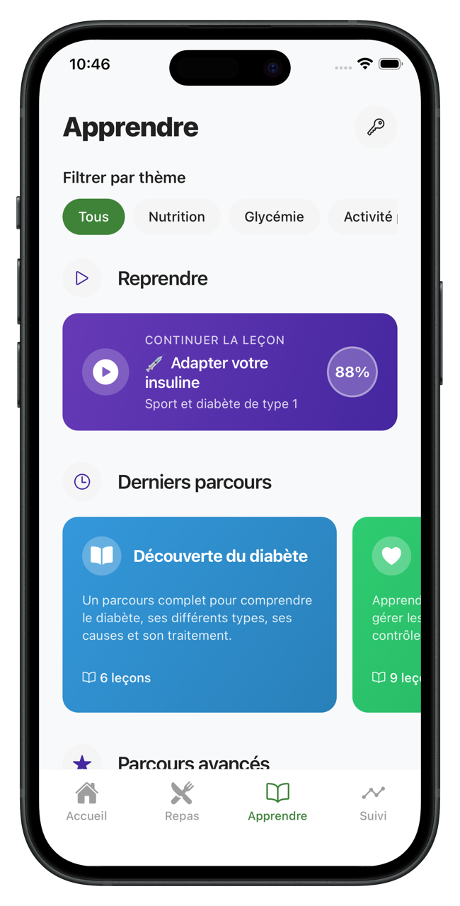 Modules d'apprentissage interactifs Lullo pour comprendre le diabète